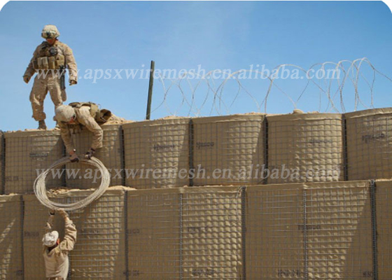 Welded Military Mil 7 Defensive Barrier Army Hesco Wall For Flood Protection