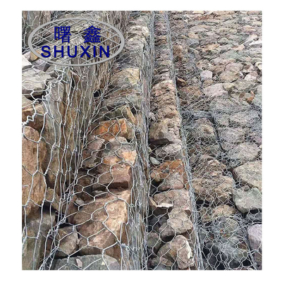 2*1*1m Woven Gabion Baskets Sea Defence Hexagonal Fence For Rock Retaining Walls