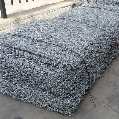 Iron Wire Mesh 2.0mm Hexagonal Gabion Basket Galvanized / Pvc Coated Wall 