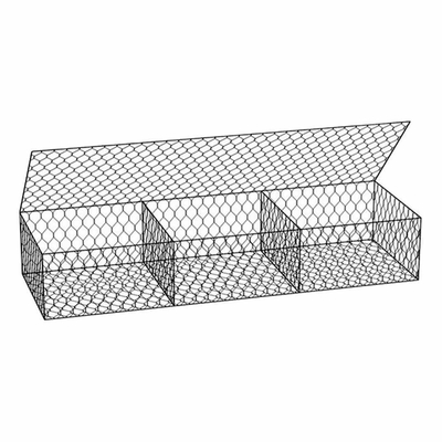 4x1x1 Iron Fence 3.4mm Galvanized Gabion Baskets Retaining Wall Wire Mesh