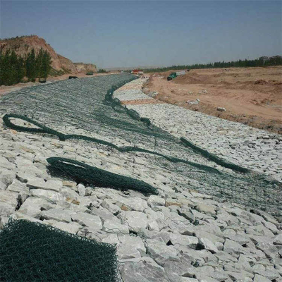 Green Pvc Coated 2.7mm Gabion Box For River Flood Control Reinforcement