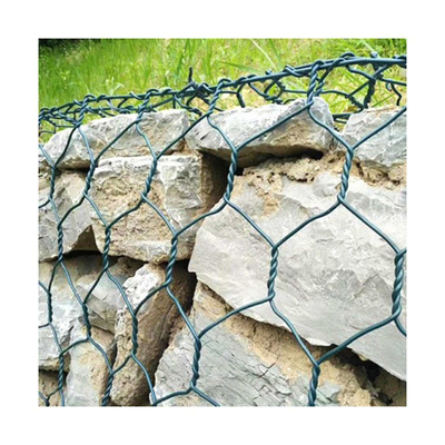 Green Pvc Coated 2.7mm Gabion Box For River Flood Control Reinforcement