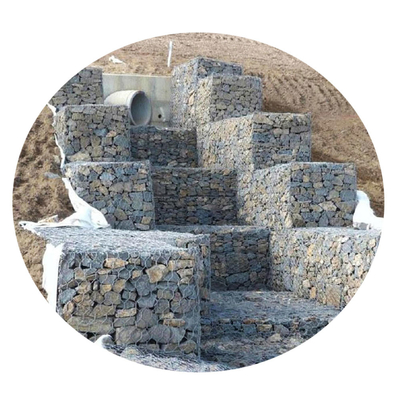 Earth Retaining Wall 1m X 1m X 1m Gabion Box Fence Woven Three Twist Hexagonal Pvc Coating