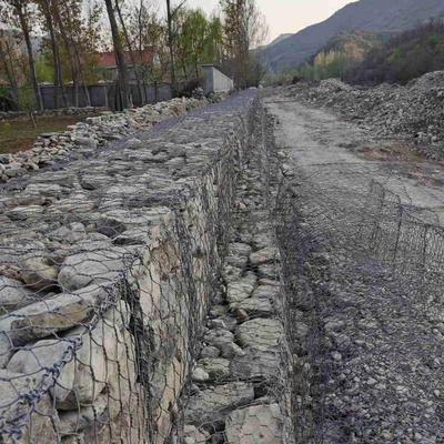 Galvanised Gabion Baskets 2m X 1m X 1m Woven Iron Wire Fence River Protection