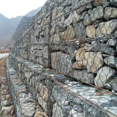 2x1x1m Hexagonal Wire Mesh Gabion Hot Dipped Galvanized And Pvc Coated