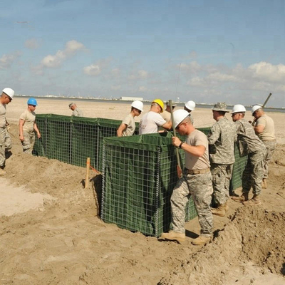 Green And Earthy Hesco Bastion Wall Barriers Welded Gabion Box