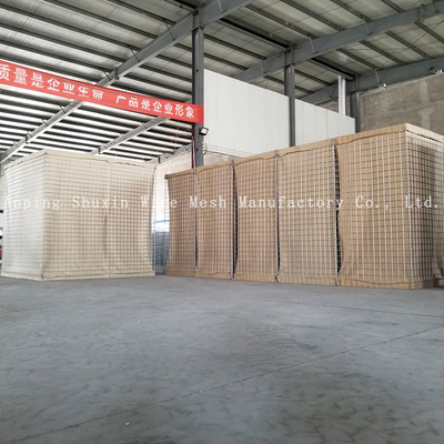 5mm Defensive Barriers Welded Galvanized Galfan Wire Hesco Bastion Blast Wall