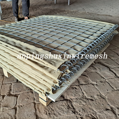 Green Galvanized Hesco Bastion Military Sand Wall