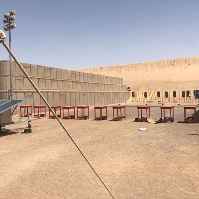 Heavy Duty Hesco Defensive Barriers For Shooting Range