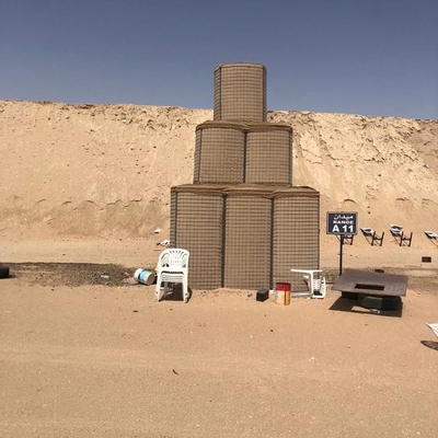 Heavy Duty Hesco Defensive Barriers For Shooting Range