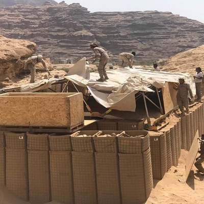 Galvanized Welded Hesco Barrier Guard Tower For Military Denfese Department