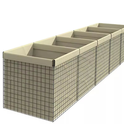 Heavy Galvanized Coated Wire Mesh Defensive Barrier Bastions 5 Cells