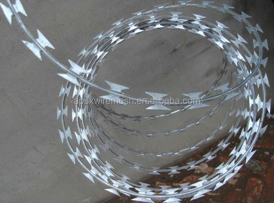 Secure Your Property with single coil concertina razor wire Military and Private