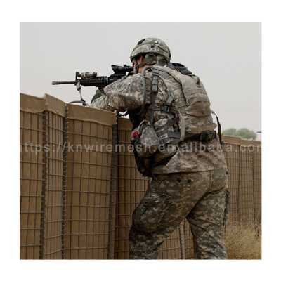 Military Sand Filled Heavy Galvanized Defensive Bastion Barriers Hesco Blast Wall