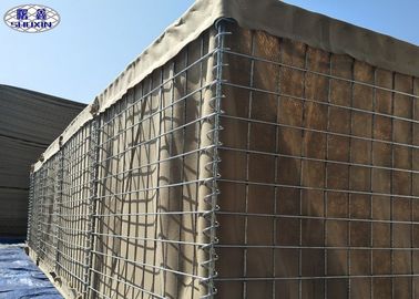 Fabric Lined Military Gabion Box , Gabion Baskets Retaining Wall