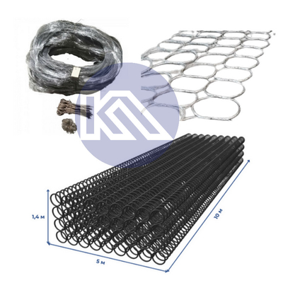 Inconspicuous Obstacle Fence Security Wire Mesh Barrier MZP Tangle Barely Noticeable Obstacle 10х10х1.4m  Anti Tank Wire