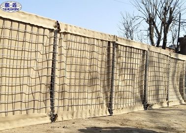 Army Defensive Hesco Barrier , Mesh Gabion Box Wall 4.0 Mm Spring Wire