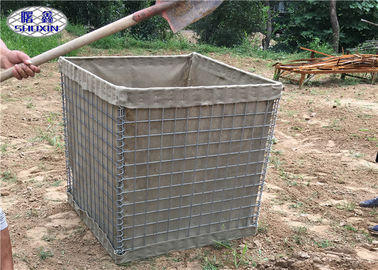 Galfan Welded Defensive HESCO Barriers SX 5 With Heavy Duty Geotextile Cloth