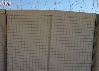 Military Gabion Wall Barriers Filled With Sand Or Rocks