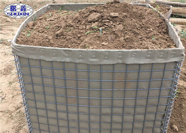 Protective Flood Bastion HESCO Barriers MIL 12 For Perimeter Security Coastline