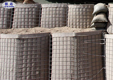 Army Protection Flood Barriers Hot Dipped Galvanized Iron Wire Strong Protection