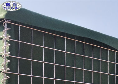Earth Filled Defensive Bastion Wall / Military Welded Mesh Gabion Bastion