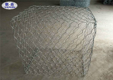 Stone Filled Wire Mesh Wall Zinc Coated Feature For Coastal Protection