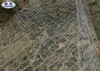 Woven Wire Mesh Stone Retaining Wall For Bridge Protection Weather Proof