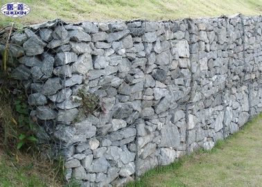 Flood Galvanised Steel Stone Cage Hexagonal Hole Shape Soil Protection