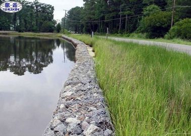 80x100 HoleTwisted Gabion Wall Baskets Galvanized Surface Treatment