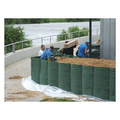 Defensive Barrier Galfan Coated Heavy Duty Blast Resistant Welded Wire Mesh Protection  Stand Bag Cage