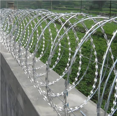 Factory Price Razor Barbed Wire Roll Sharp Concertina Blade Wire Anti Theft Security Fencing Wire Mesh For Sale