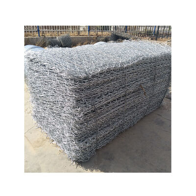 Galvanized/PVC Coated Gabion Box Wire Mesh Three-twist Gabions Retaining Walls For Sale In Tanzania