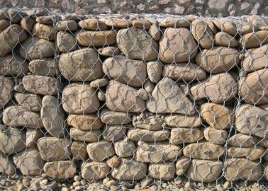 Steel Wire Stone Gabion Wall Cages 2.7mm Pvc Coated Surface Treatment