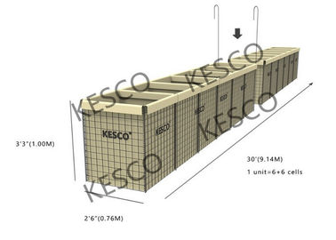 Heavy Galvanized mil 9 Military Defensive Hesco Barriers System