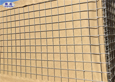 Mil 7 HDP Galvanized Sand Wall Military Hesco Barriers With 300 GSM UV Protection Geotextile