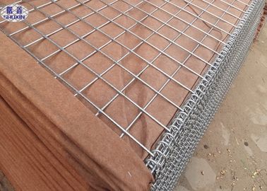 Wire Mesh Military Hesco Barriers Welded Gabion Filled With Sand / Stone