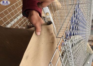 5mm Wire Sand Filled Barriers Geotextile Lined Hesco Bag For Manufacture