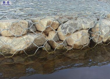 Pvc Coated Galvanized Erosion Control Gabion Baskets For River / Bank Slope