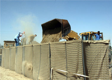 MIL19 Flood Defensive Bastion Barriers Hesco Barrier Galvanized