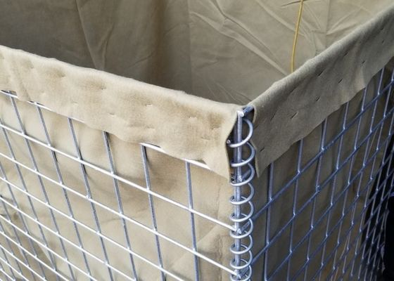 2.21m Height Mil 10 Heavy Zinc Hesco Flood Barriers 76.2x76.2mm